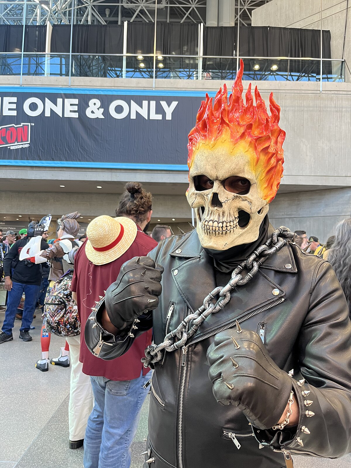Ghost Rider cosplay at New York Comic Con 2023.